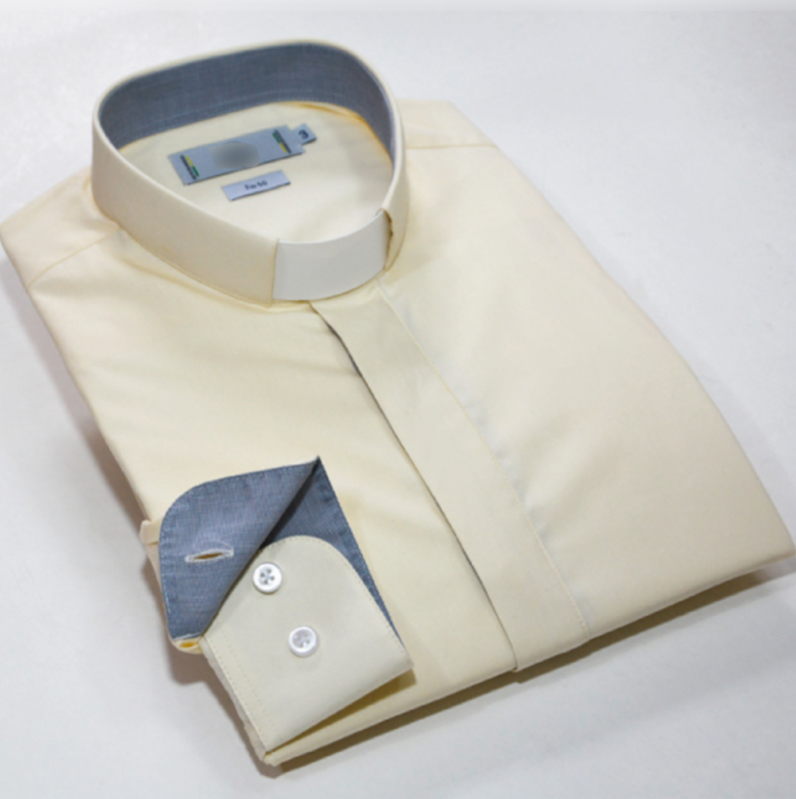 Camisa Clergyman Preta Romano