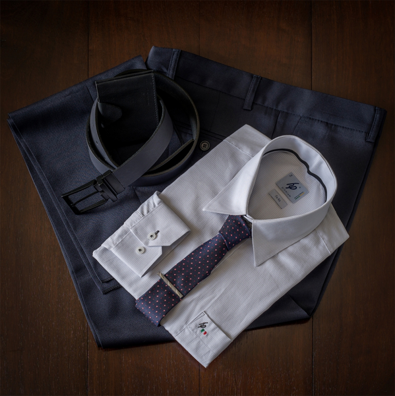 Camisa Slim com Elastano Masculina