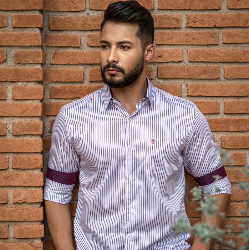 Camisa Social Branca Masculina Slim