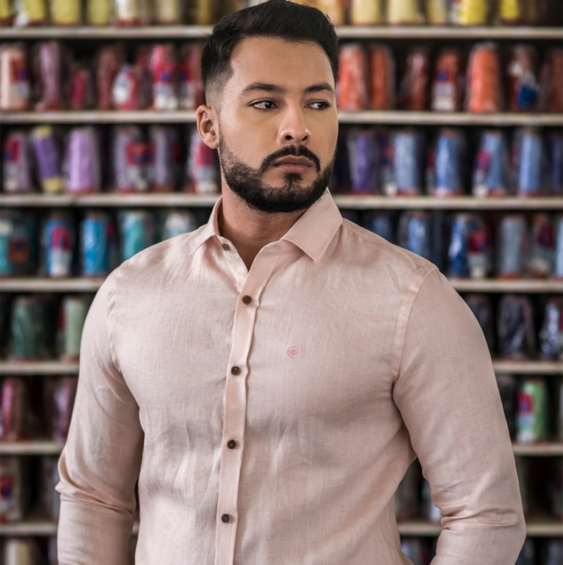 Fabricante de Camisa em Linho Masculina